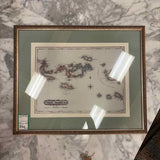 Virgin Islands Map Framed Art