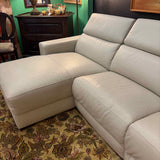 Macy's "Nevio" Power Reclining Leather Sofa with Chaise