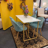PAIR of Teal Velvet Mid Century Modern Chairs