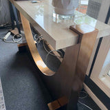 Artistica Home Arch Travertine Top  Console
