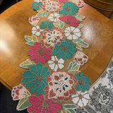 Beaded Floral Table Runner