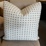 Cornflower Blue Stitched Block Pillow