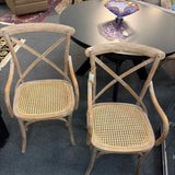 PAIR of Restoration Hardware "Madeleine" Bentwood Style  Dining Arm Chairs