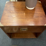 PAIR of Vintage Henredon "Regiment" Campagin Style Nightstands