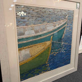 Row Boat Distressed Frame Art
