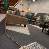 Arched Top Gold Metal Frame Mirror