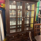 Vaughan Walnut Fiinsih Lighted China Cabinet