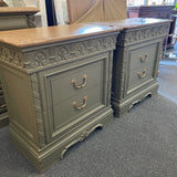 PAIR of Two Drawer Nightstands