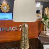 Gold Hammered Metal Table Lamp