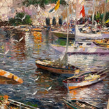 Impressionist Harbor Scene