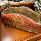 Resin Basket with Rooster Motif
