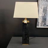 Restoration Hardware Black Marble Table Lamp