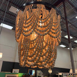 Beaded/Bronze Chandelier