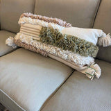 Multi Texture Lumbar Pillow with Down Insert