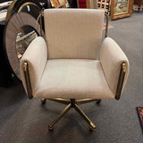 Crate & Barrel "Caterina" Natural Upholstered Desk Chair