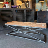 Reclaimed Wood & Iron Base Coffee Table
