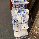 Vintage Ceramic Elephant Garden Stool