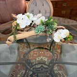 Custom Driftwood White Orchid Floral Arrangement