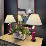 Robert Abbey Raspberry Ceramic Table Lamp