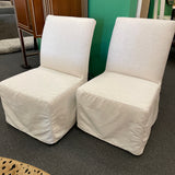 PAIR of Rowe Furniture "Finch" Slipcover Dining Side Chairs