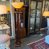 Ornate Metal & Wood Torchiere Floor Lamp