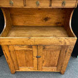 Antique Primitive Pine Stepback Cupboard