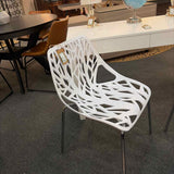 White Abstract Cut Out Chair