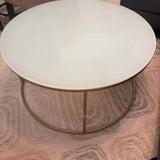 White Glass Top Coffee Table