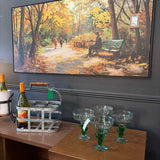 "Park Scene" Framed Canvas