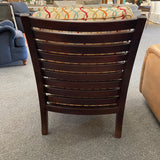 Bassett Wood Frame Arm Chair with Geometric Upholstery