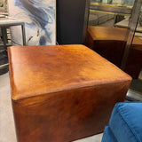 Leather Cube Ottoman