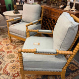 Turned Wood Accent Chair