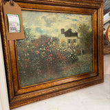 "The Artist's Garden in Argenteuil" by Monet Framed Reproduction