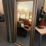 Pewter Frame Beveled Mirror