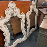 PAIR of French Country Distressed Finish Mirrors