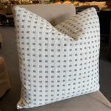 Cornflower Blue Stitched Block Pillow