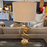 Chelsea House Swirl Gold Ribbon Lamp