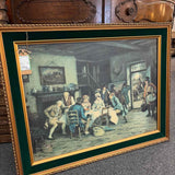 Framed Vintage Tavern Scene by Frank Moss Bennett, 1950
