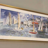 Framed Raoul Dufy Sailboat Art