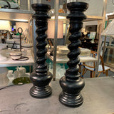 PAIR of Bramble Pillar Candle Holders