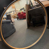 37" Black & Gold Round Mirror
