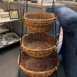 Three Tier Seagrass Basket Storage